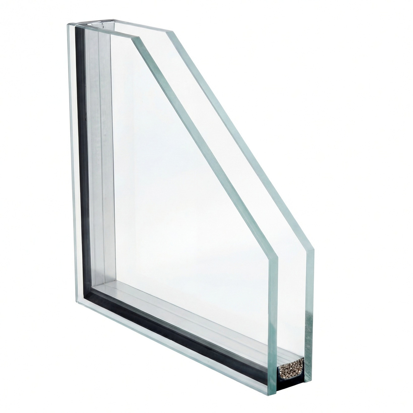 Ultra-Clear Low-Iron IGU sample showing glass layers