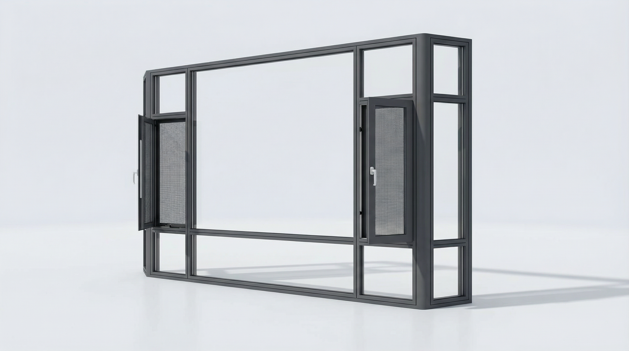 Aluminum Metal Gray Door & Window